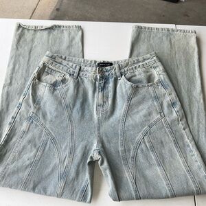 White Fox Boutique mid rise straight leg jeans size XL